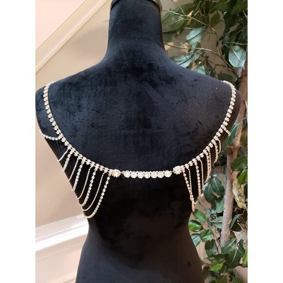 Womens Multilayer Rhinestone Shoulder Chain Lingerie Decorative Bridal Jewelry - Picture 7 of 7